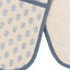 Fleur Floral Stamp Double Oven Glove Blue
