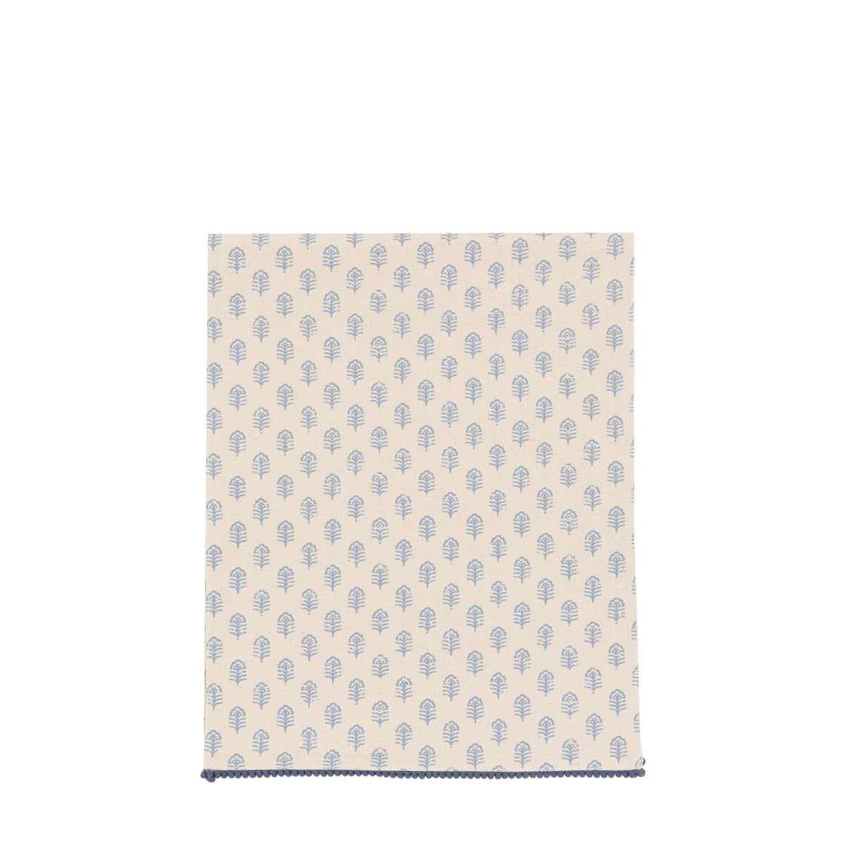 Fleur Floral Stamp Table Runner Blue