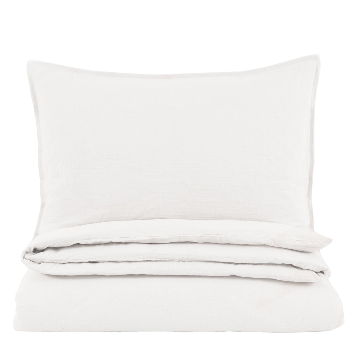 Alba Washed Cotton Quilt Cover Set White Double