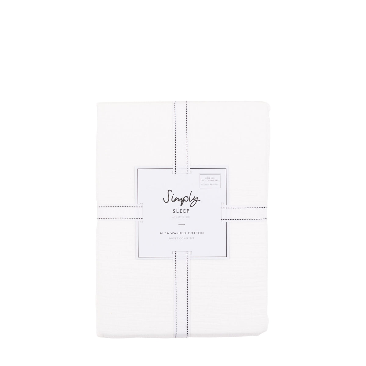 Alba Washed Cotton Quilt Cover Set White King