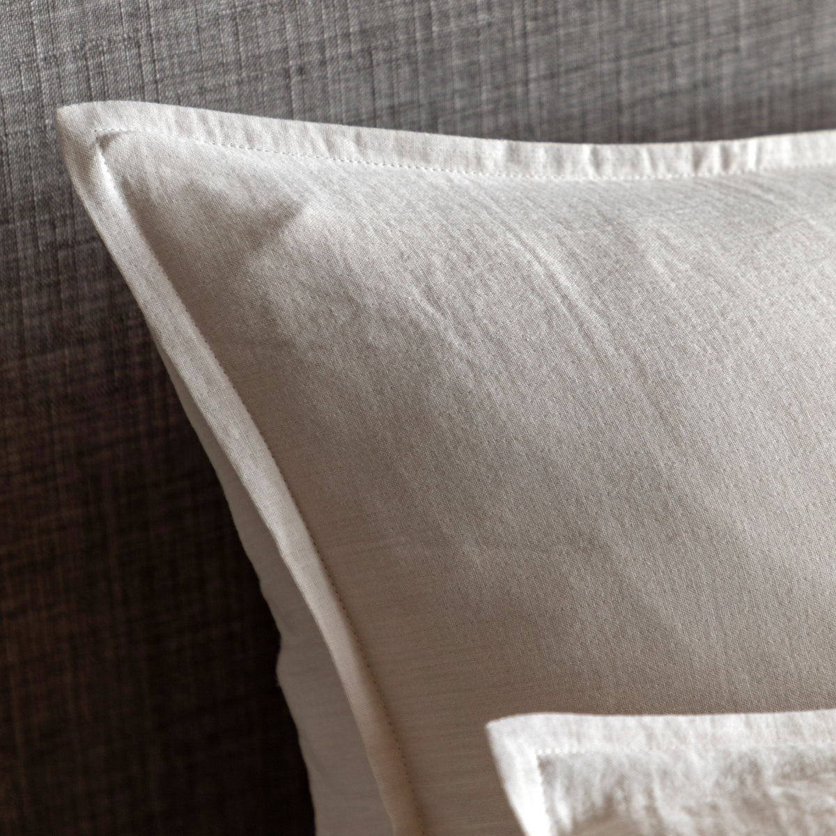 Alba Washed Cotton Quilt Cover Set Taupe Single