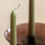 Tapered Dinner Candles Olive 8pk