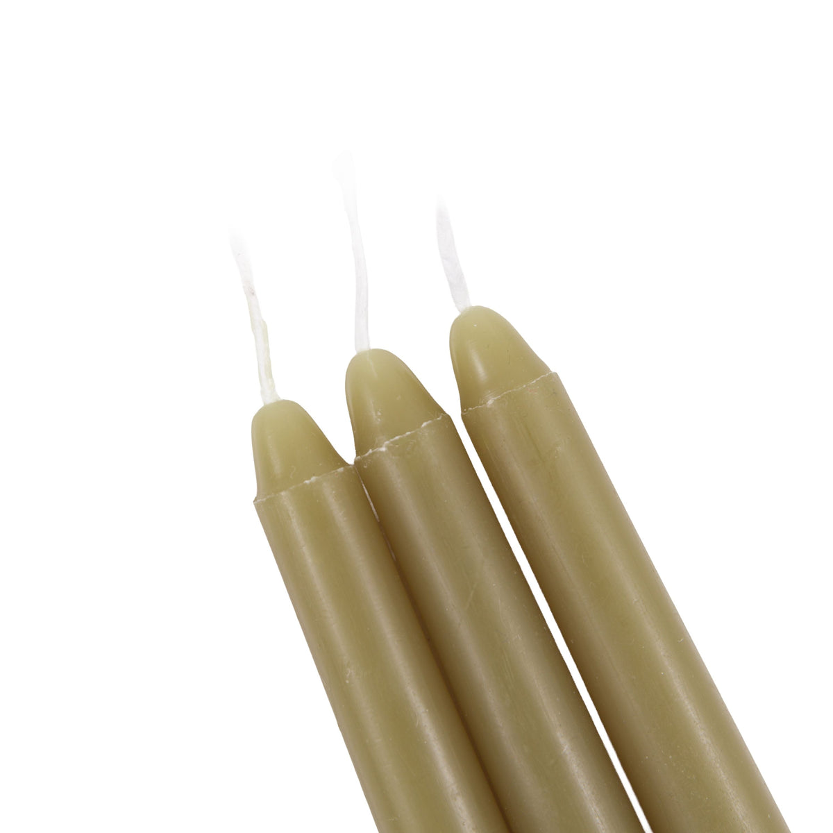 Tapered Dinner Candles Olive 8pk