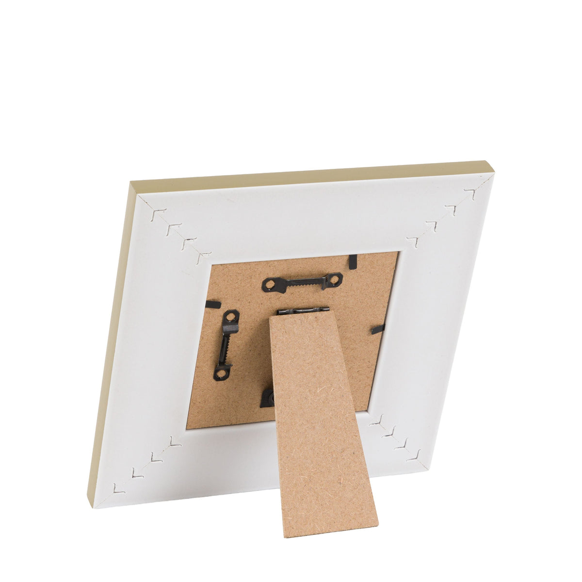 Stripe Photo Frame Olive and Fawn 4x4 2pk