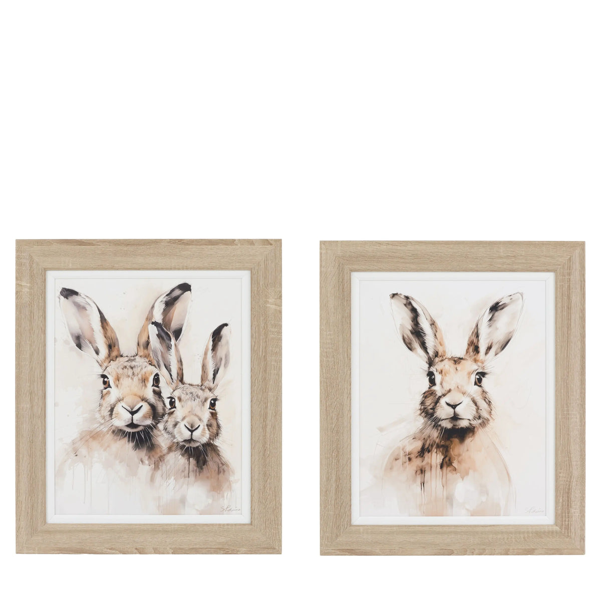 Woodland Whiskers Framed Canvas Set of 2