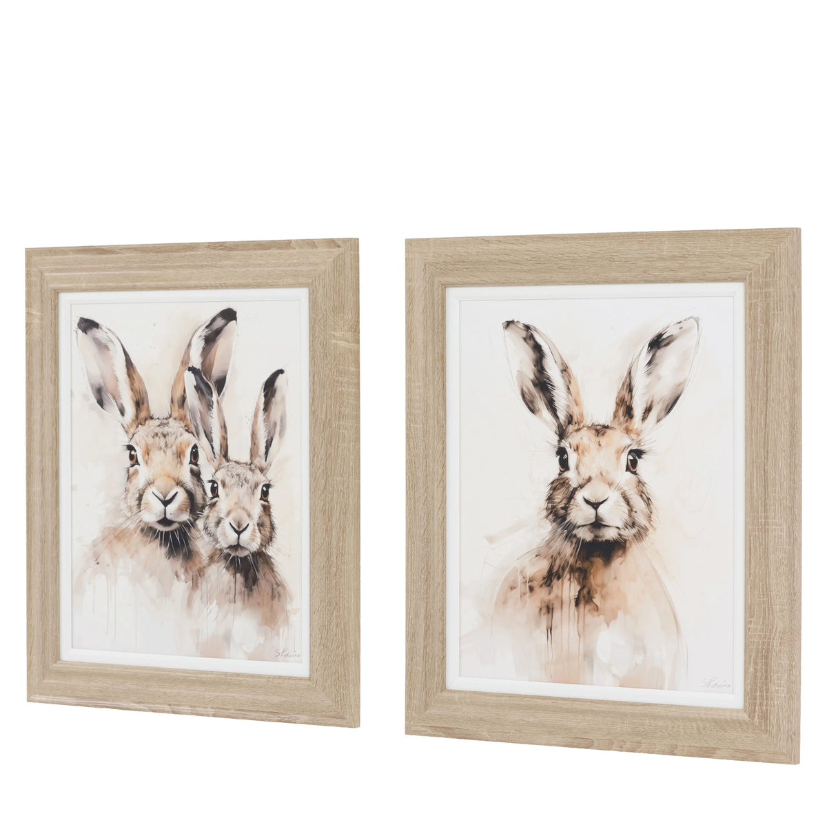 Woodland Whiskers Framed Canvas Set of 2