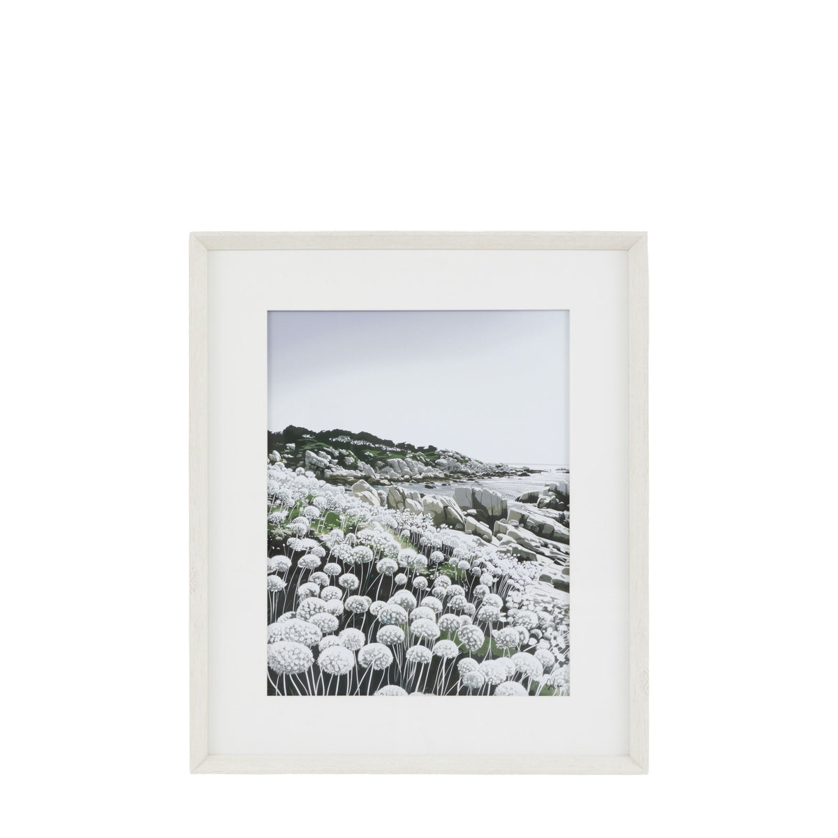 Waves and Wild Flowers I Framed Art