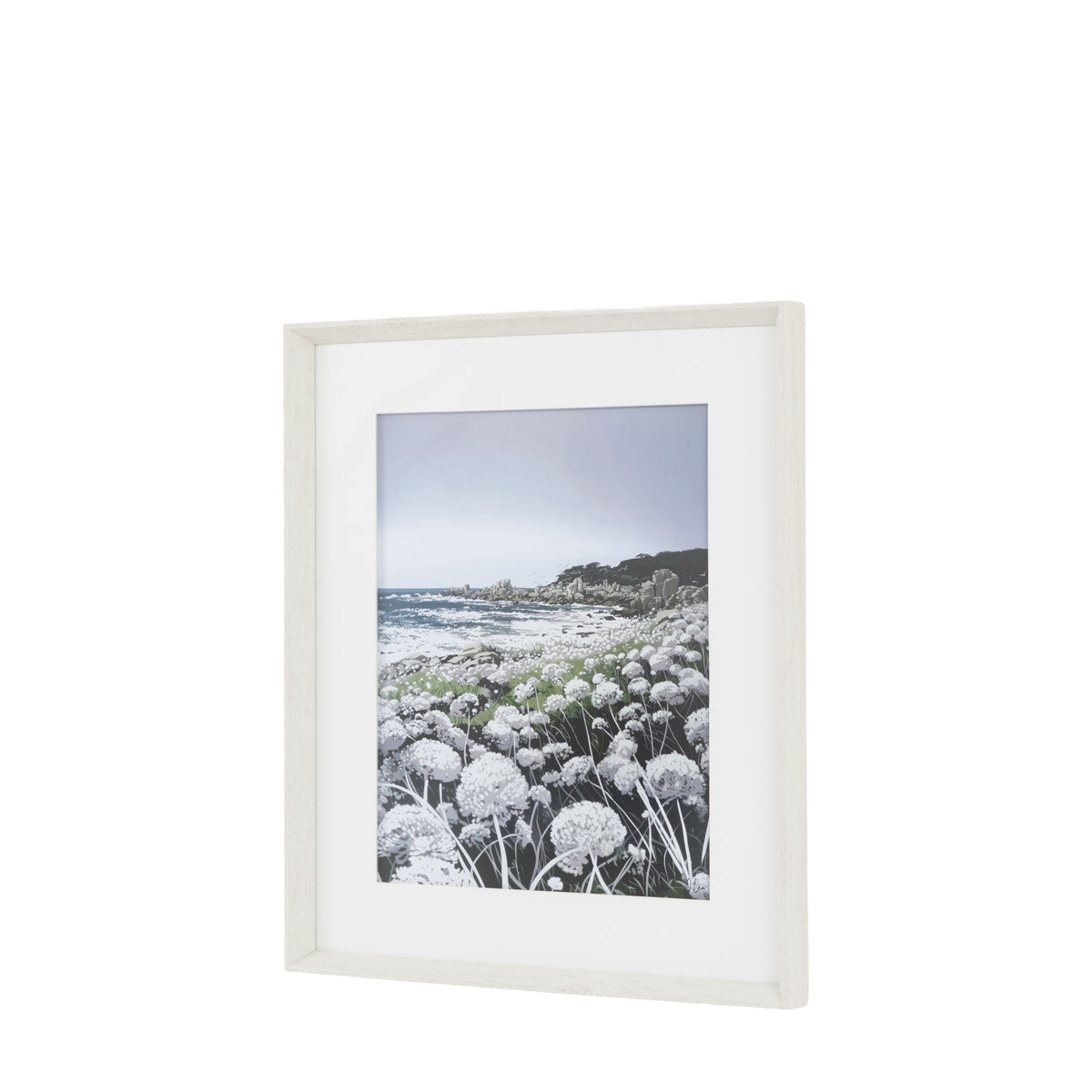 Waves and Wild Flowers II Framed Art