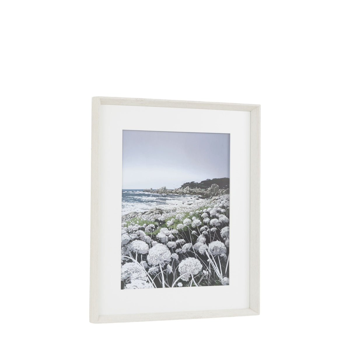 Waves and Wild Flowers II Framed Art