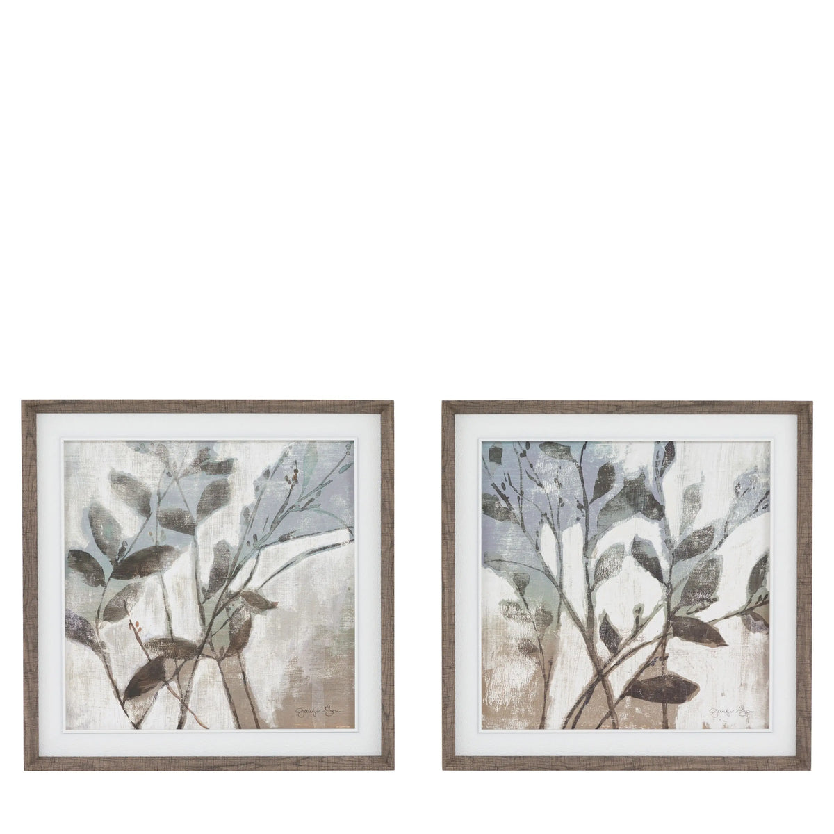 Foliage and Form Framed Canvas Set of 2