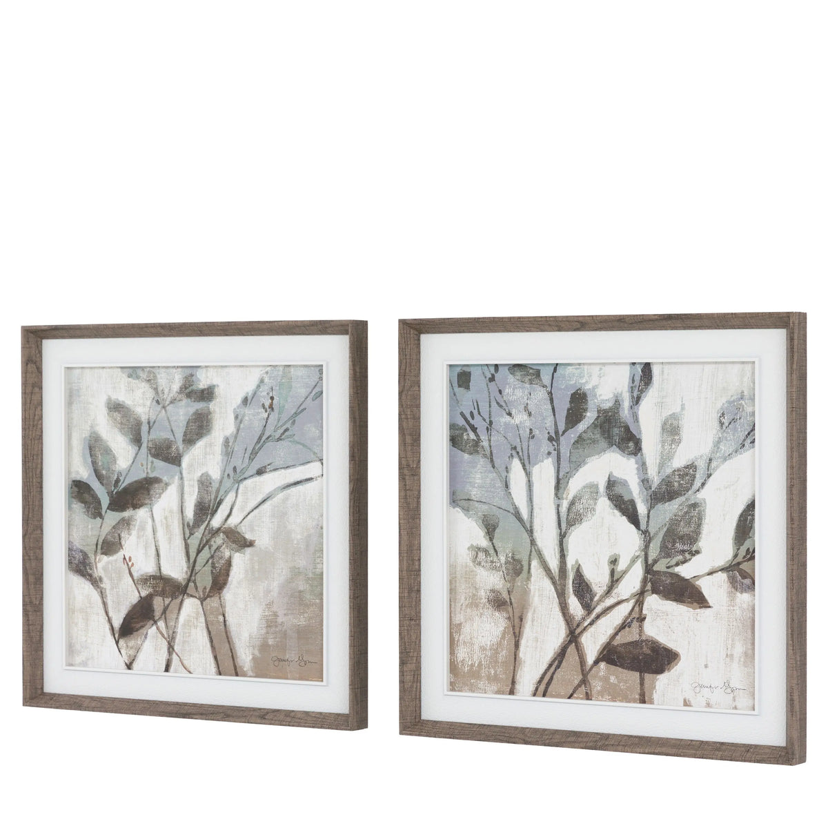 Foliage and Form Framed Canvas Set of 2