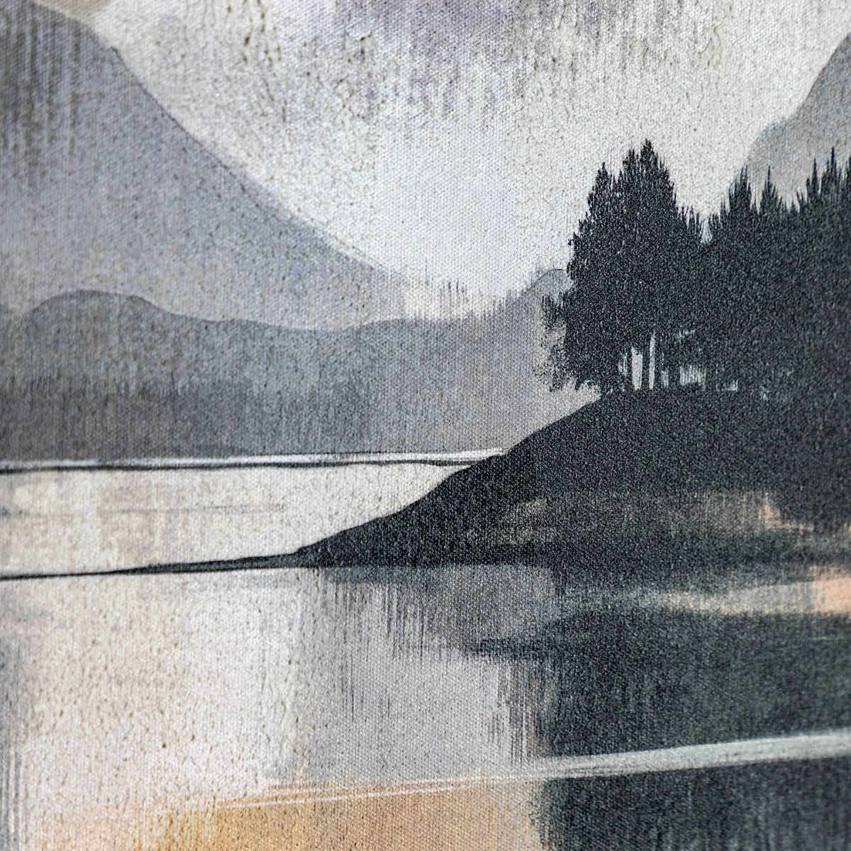 Mountain Reflections Framed Canvas