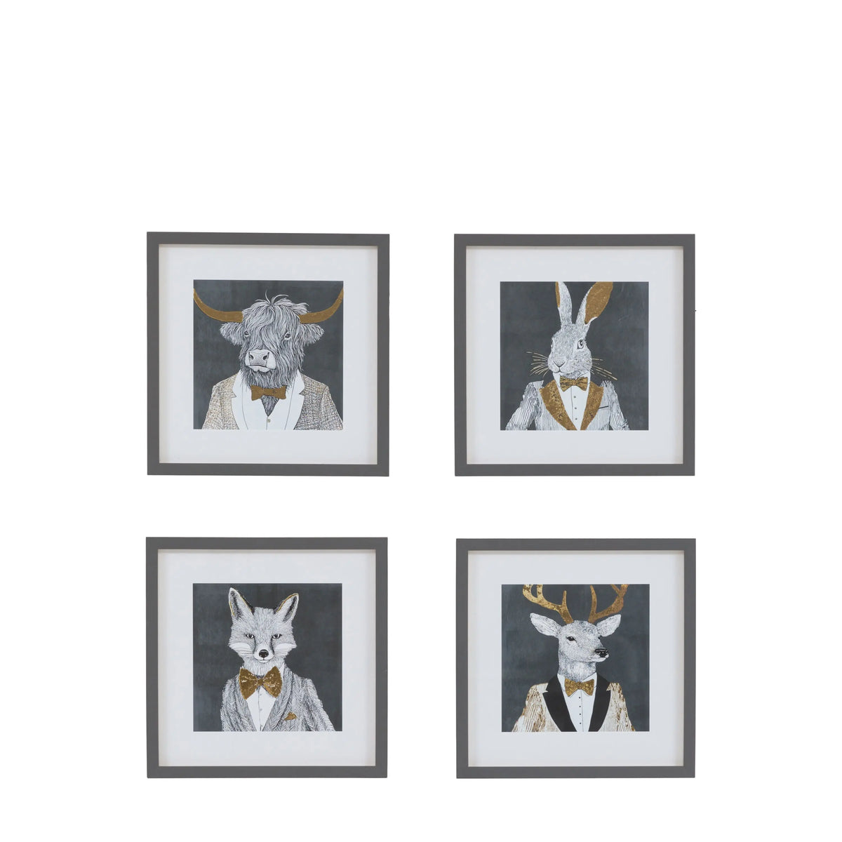 Woodland Gentry Framed Art Set of 4