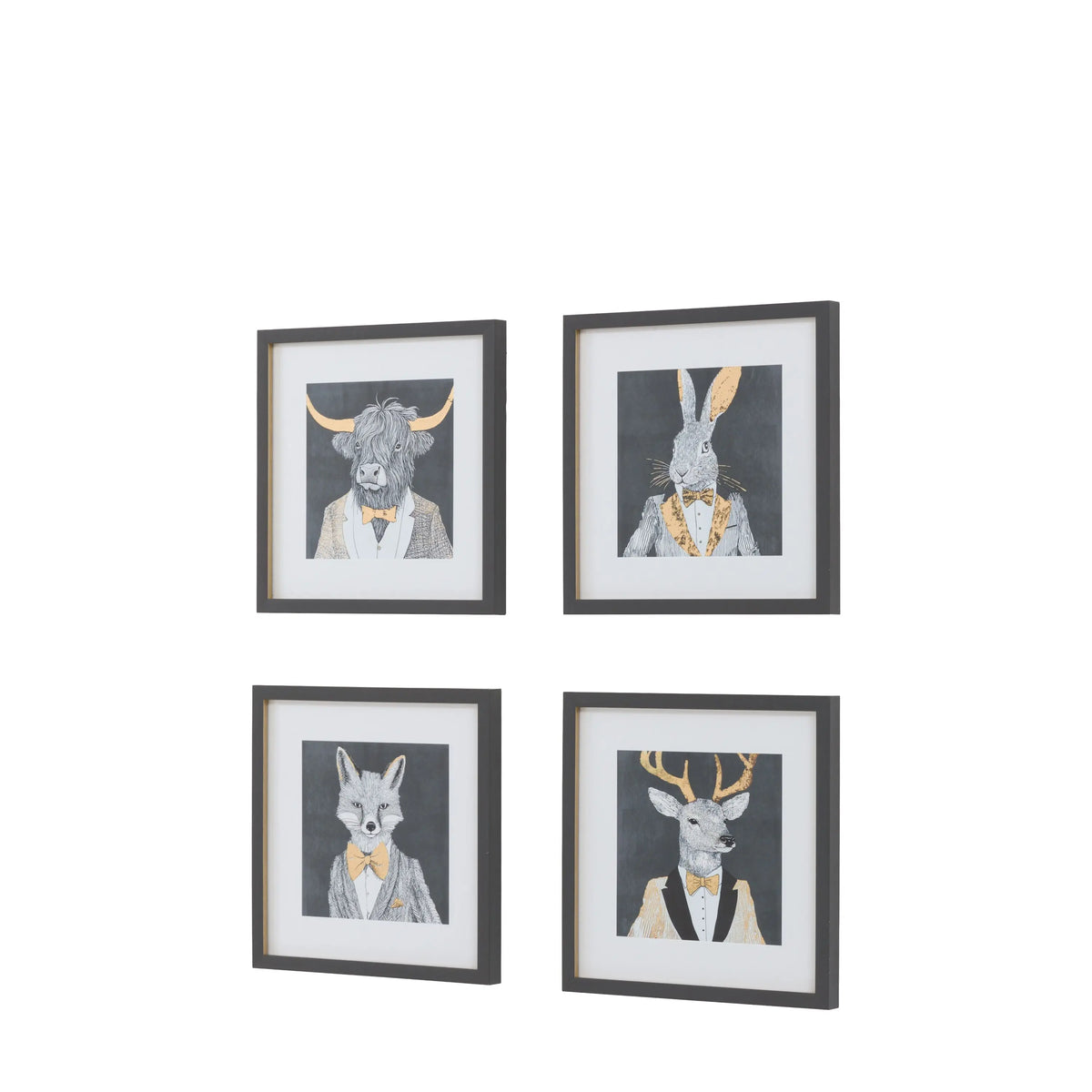 Woodland Gentry Framed Art Set of 4