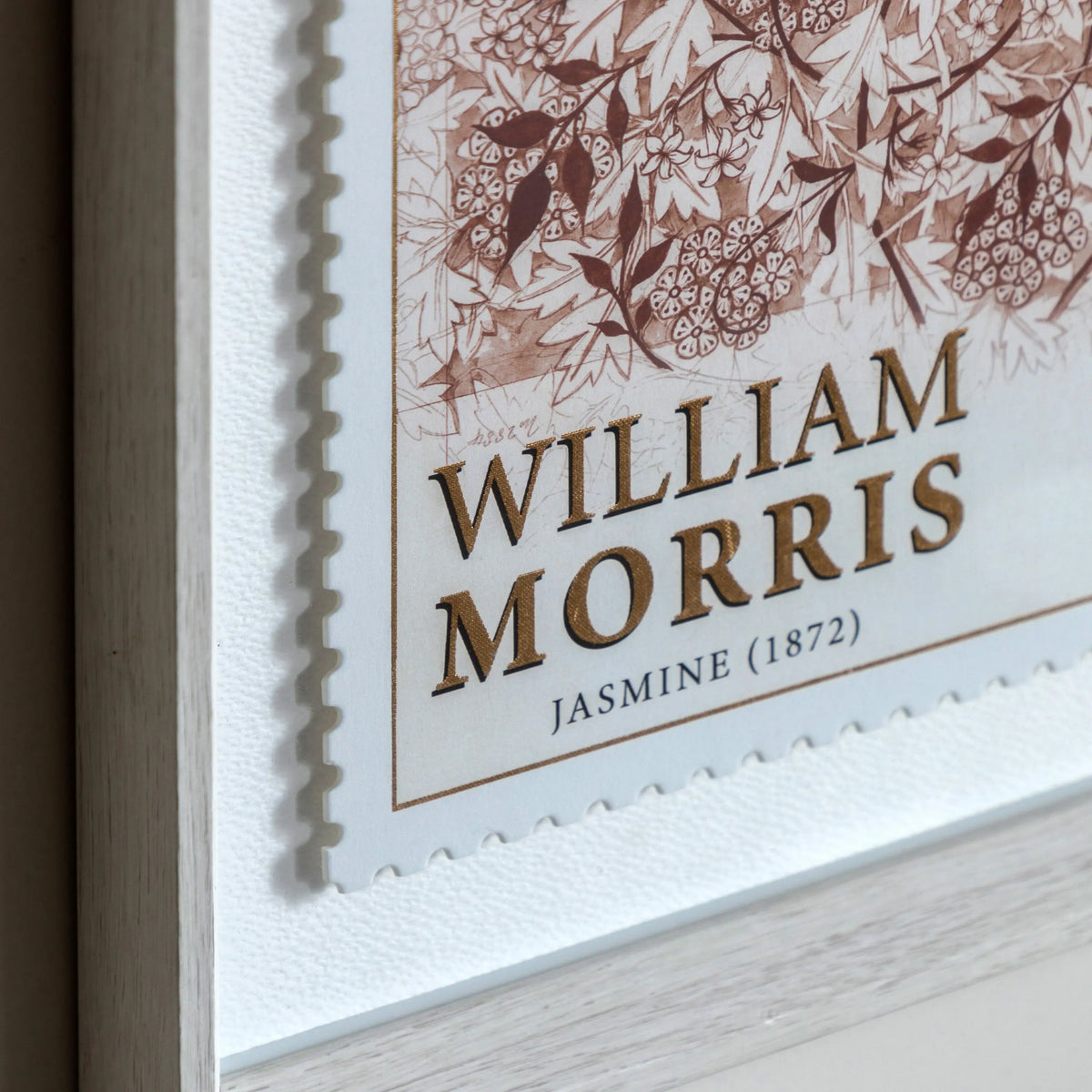 William Morris Stamp Red Framed Art Set of 2
