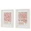 William Morris Stamp Red Framed Art Set of 2