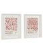 William Morris Stamp Red Framed Art Set of 2
