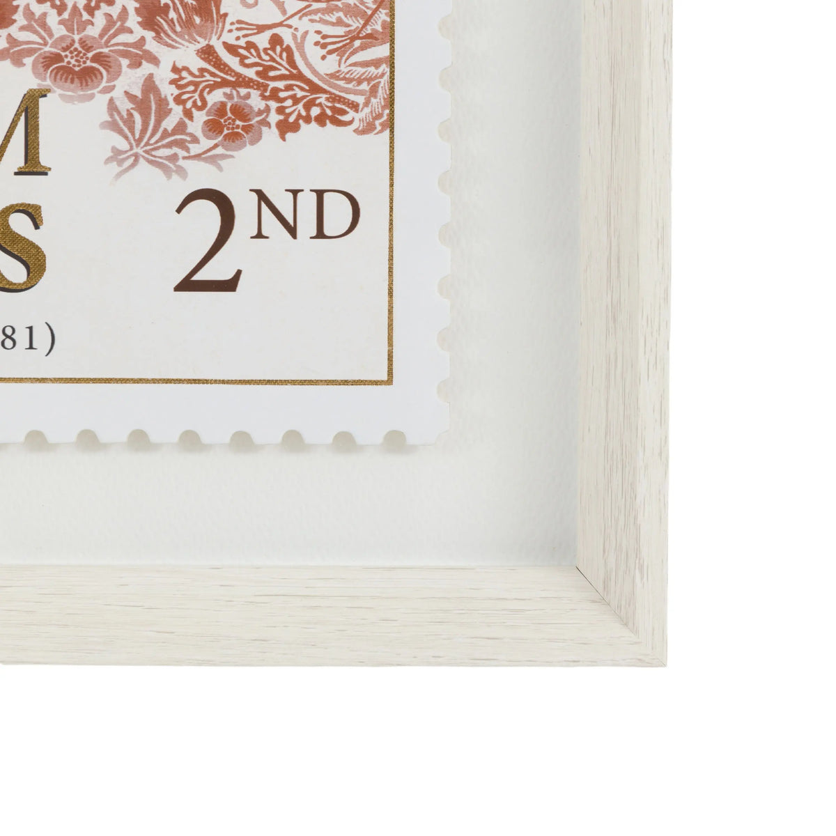 William Morris Stamp Red Framed Art Set of 2