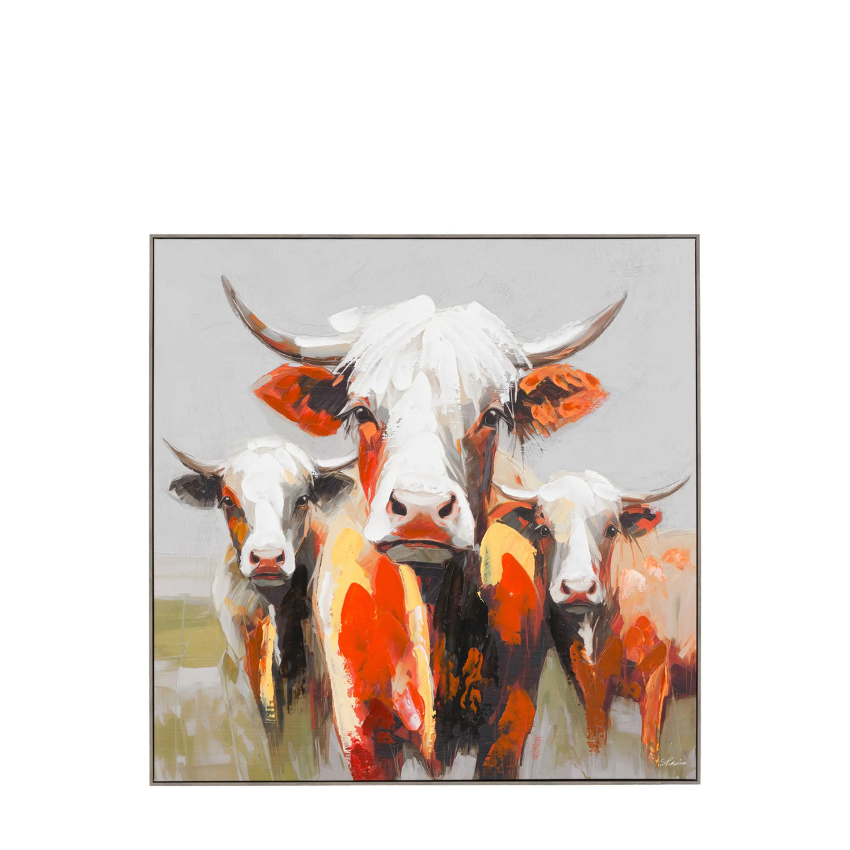 The Moo Crew Framed Canvas