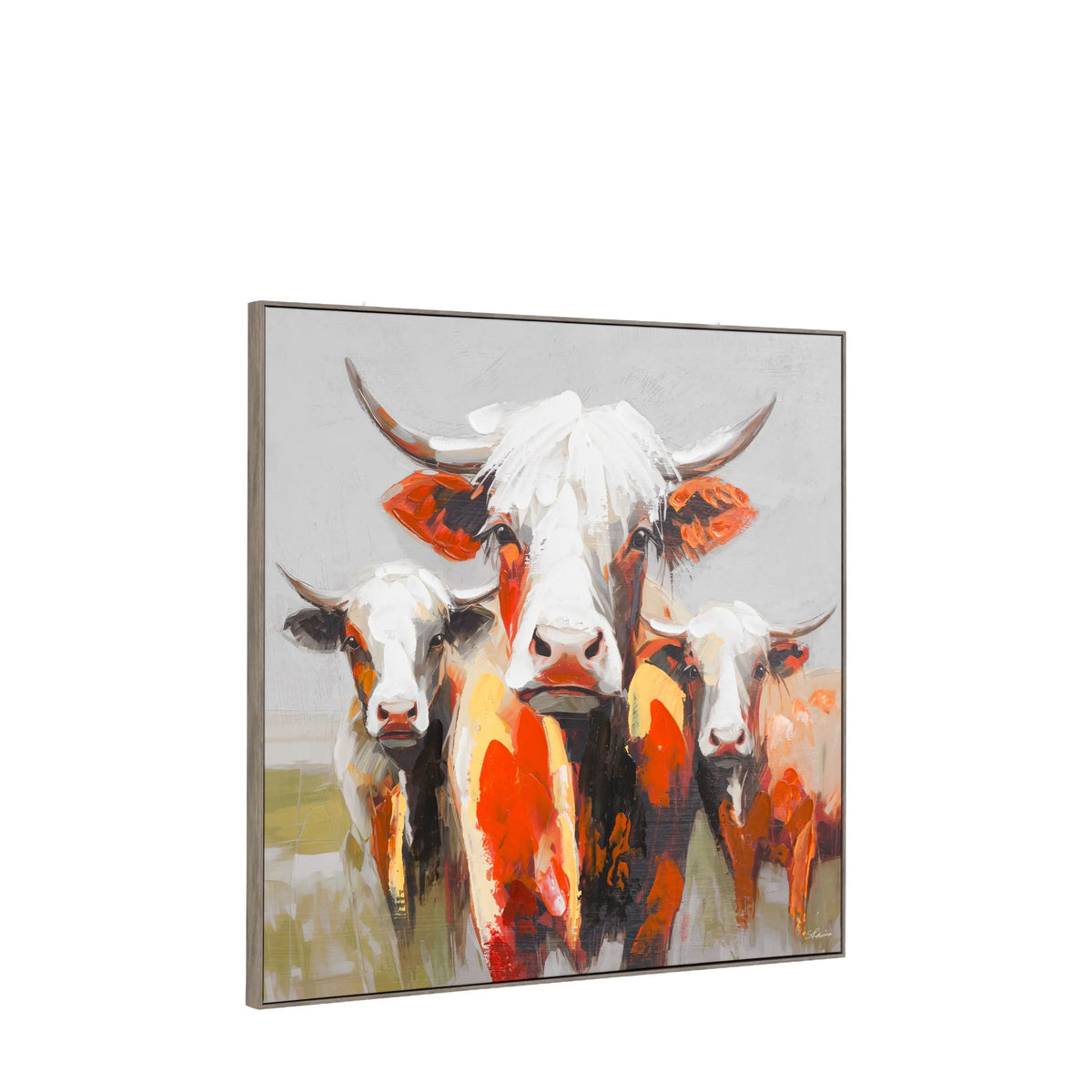 The Moo Crew Framed Canvas