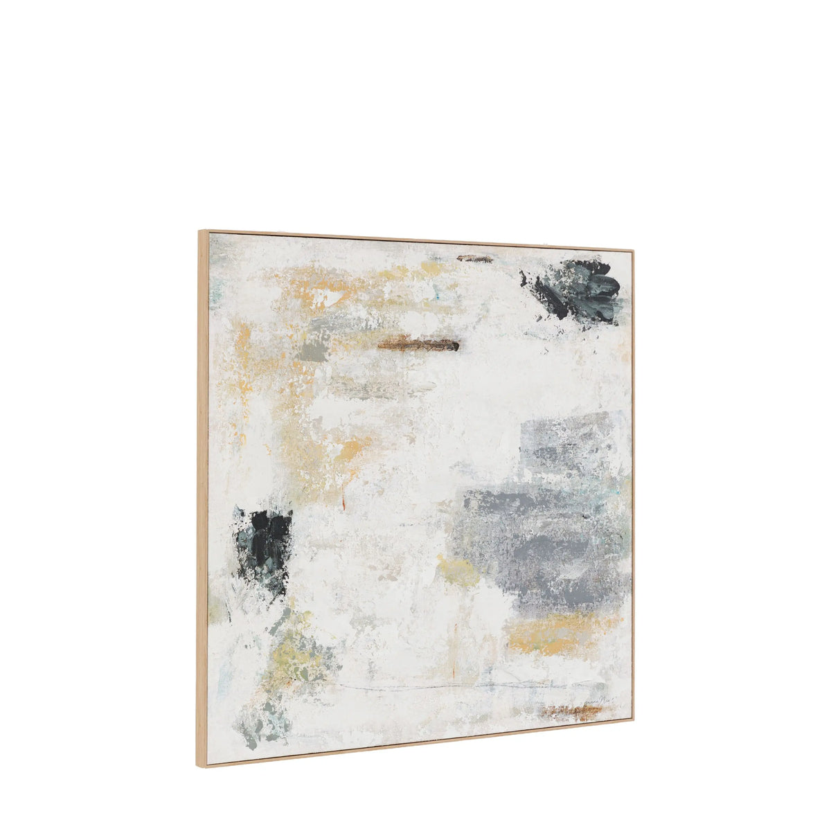 White Noise Framed Canvas