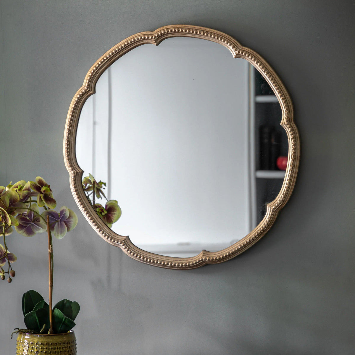 Florentine Round Mirror Champagne
