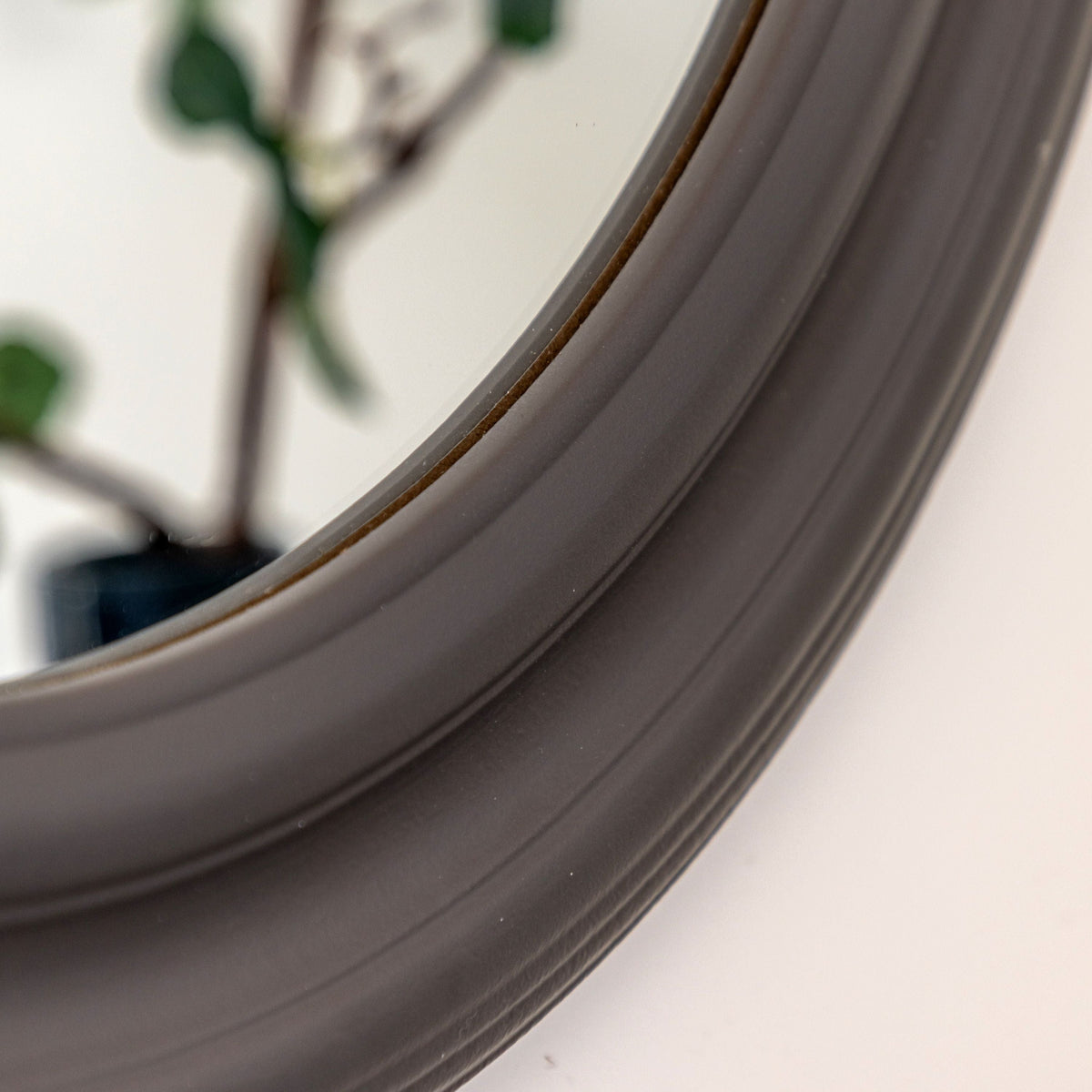 Suffolk Round Mirror Charcoal Small