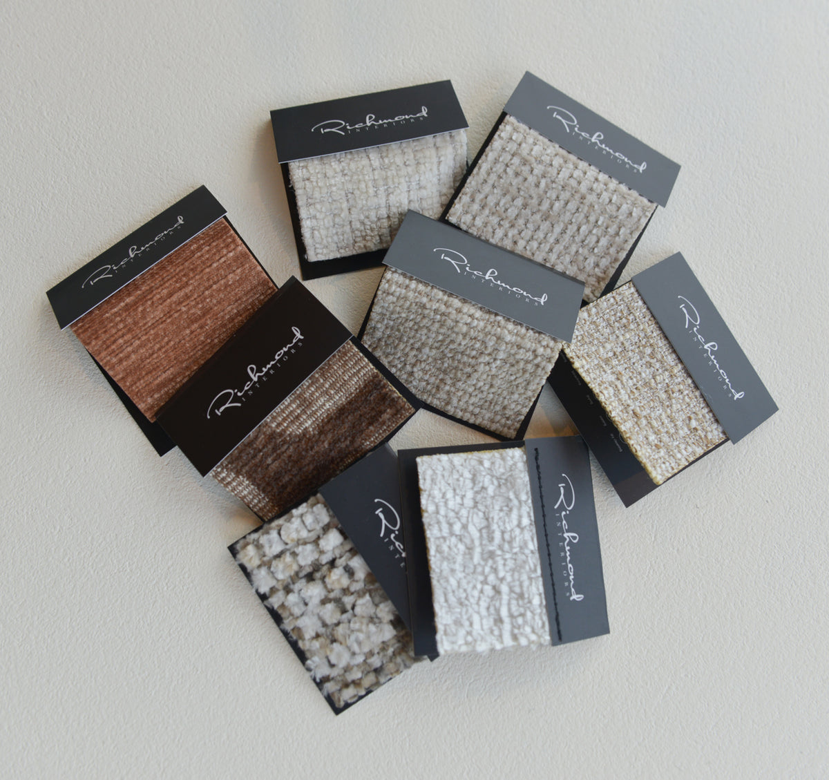 Promo material Fabric card customized a set in various colors
