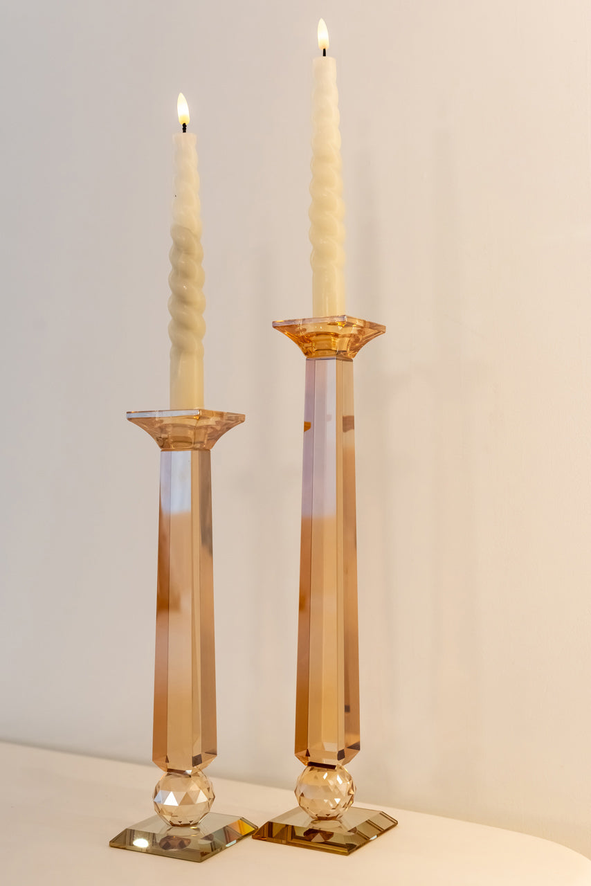 Candle holder Milou amber large