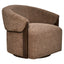 Lounge chair Marina brown blockweave swivel fire retardant