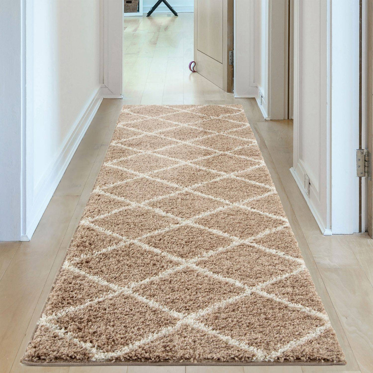 Moroccan Beige Shaggy Rug | 520