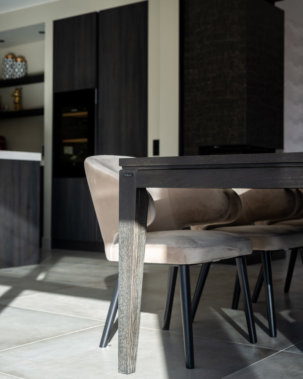 Bar stool Indigo khaki velvet