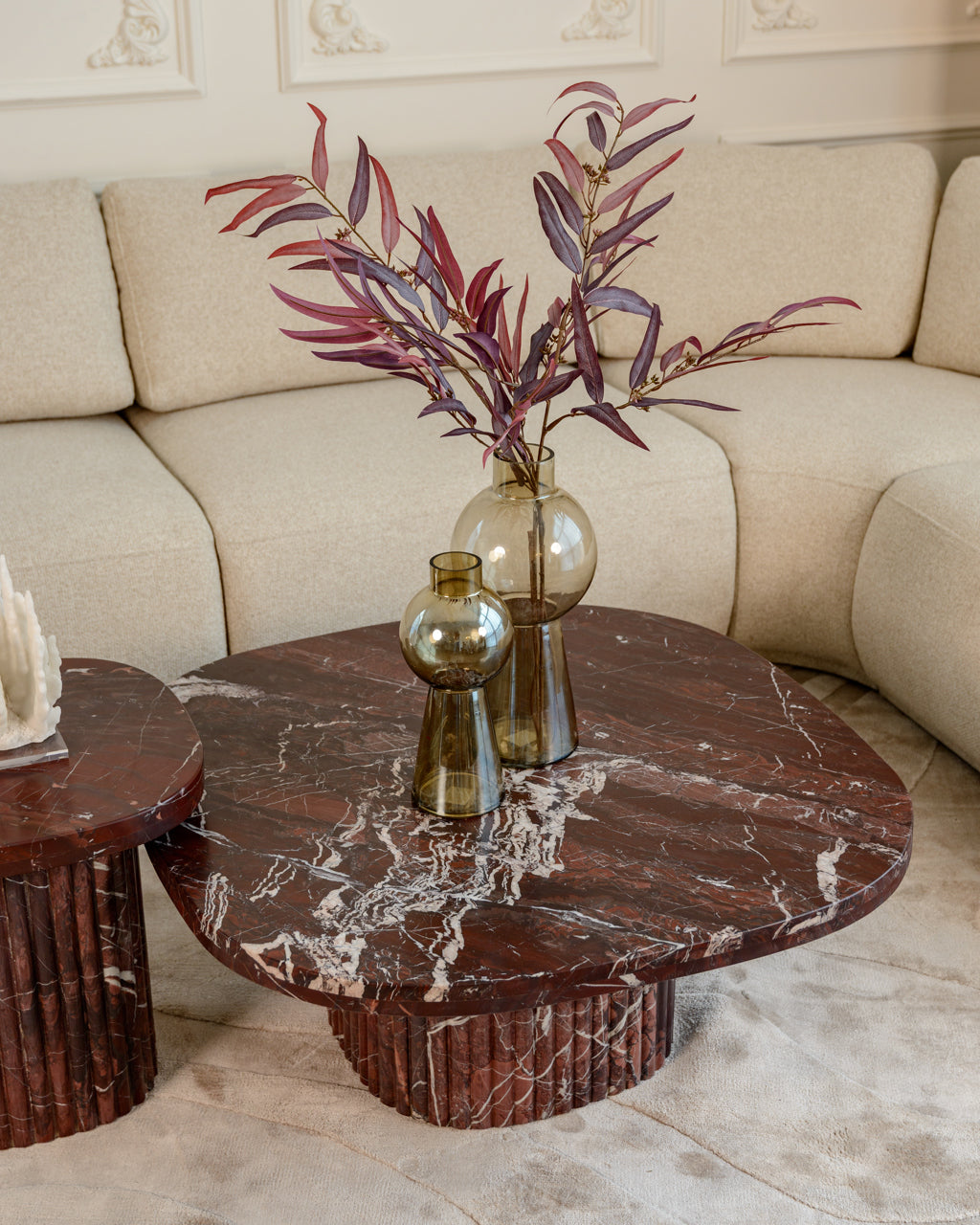 Coffee table Orchid burgundy