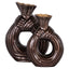 Vase Suen dark brown small