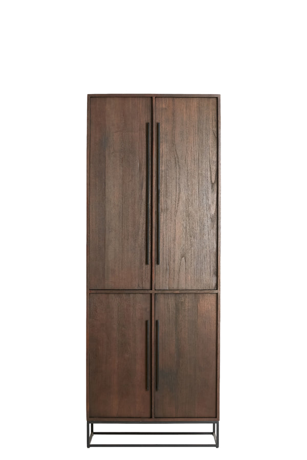 Cabinet 75x40x200 cm LILIAN wood dark brown