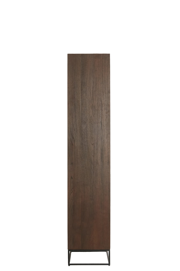Cabinet 75x40x200 cm LILIAN wood dark brown