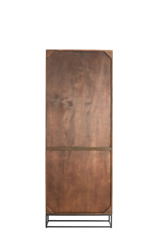 Cabinet 75x40x200 cm LILIAN wood dark brown