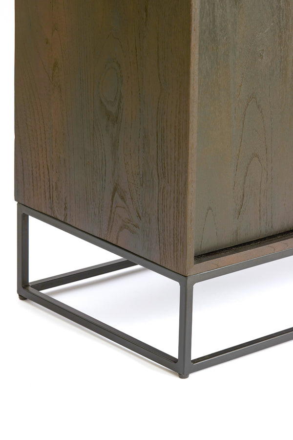 Cabinet 75x40x200 cm LILIAN wood dark brown