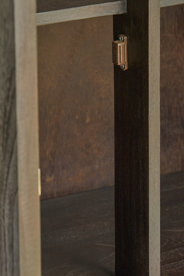 Cabinet 75x40x200 cm LILIAN wood dark brown