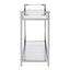 Vogue Stainless Steel Console Table with Glass Top