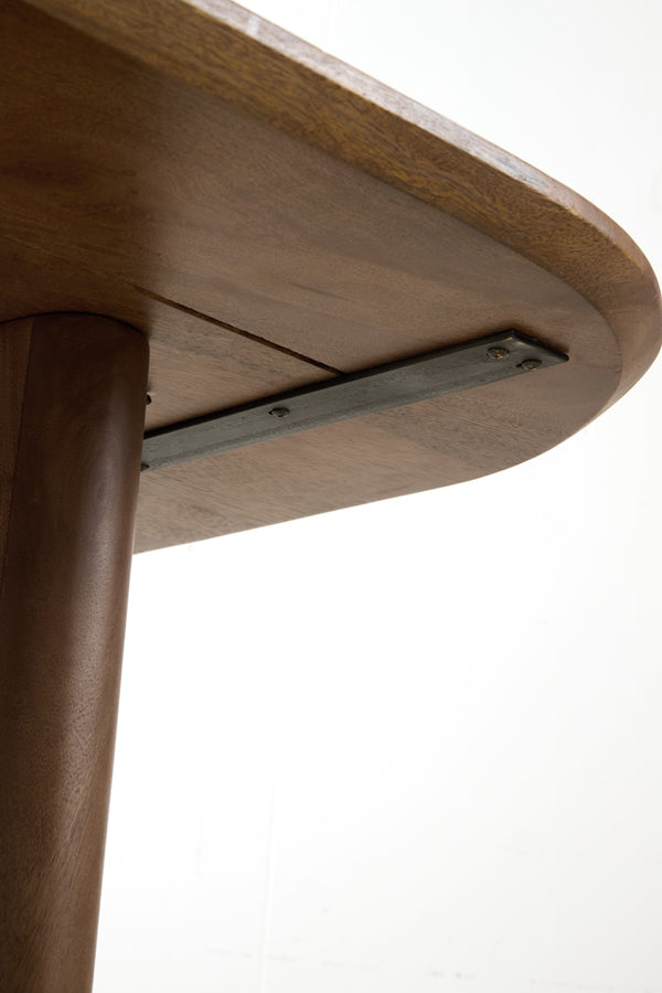 Dining table 220x100x76 cm AYMARA acacia wood dark brown