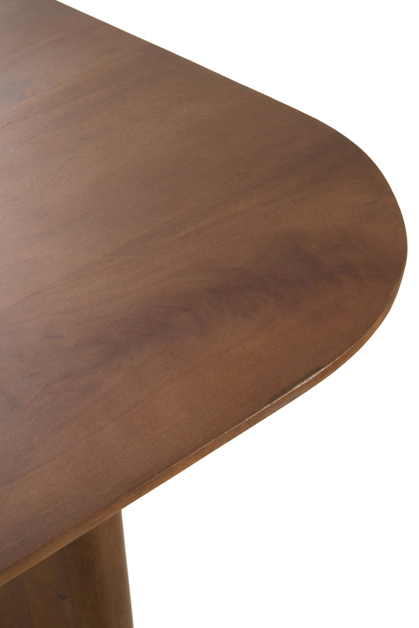 Dining table 220x100x76 cm AYMARA acacia wood dark brown
