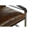 Hoxton Brown Leather Sledge Base Lounge Chair