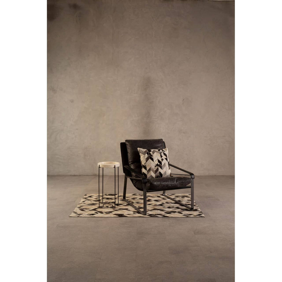 Hoxton Dark Brown Leather Lounge Chair