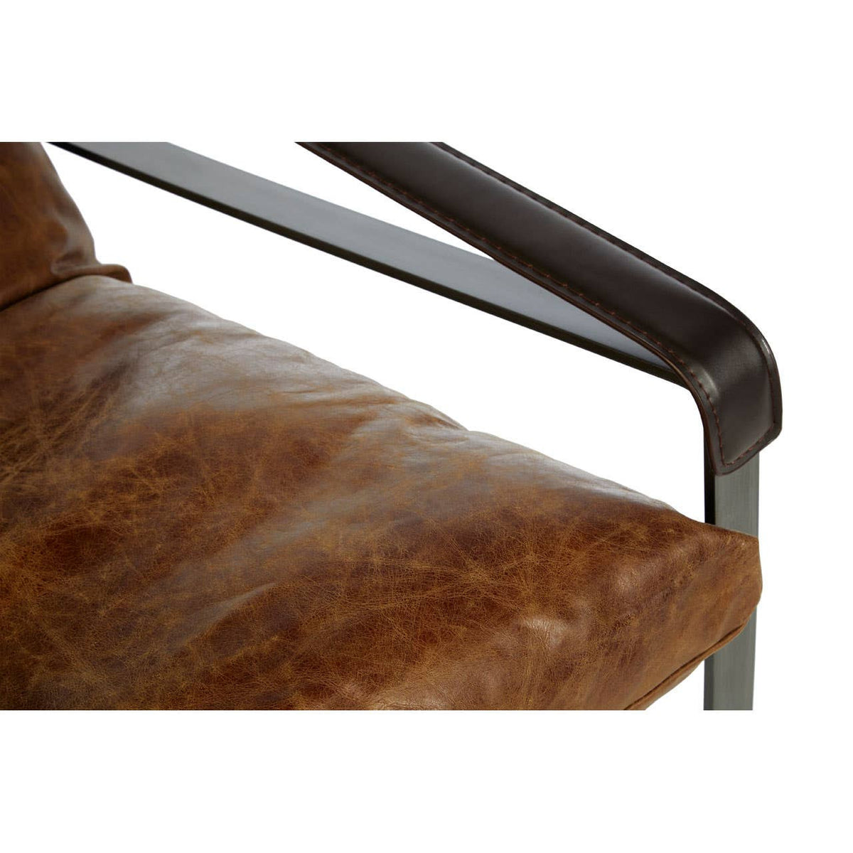 Hoxton Light Brown Leather Lounge Chair