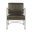 Hoxton Grey Leather Lounge Chair