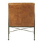 Hoxton Light Brown Genuine Leather and Iron Lounge Chair