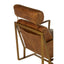 Hoxton Light Brown Leather Lounge Chair With Rose Gold Frame