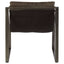 Hoxton Antique Black Leather Sling Chair