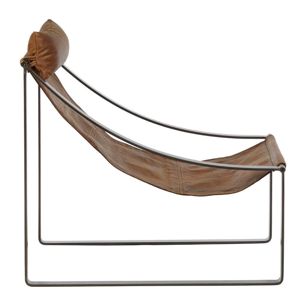 Hoxton Light Brown Leather Sling Chair